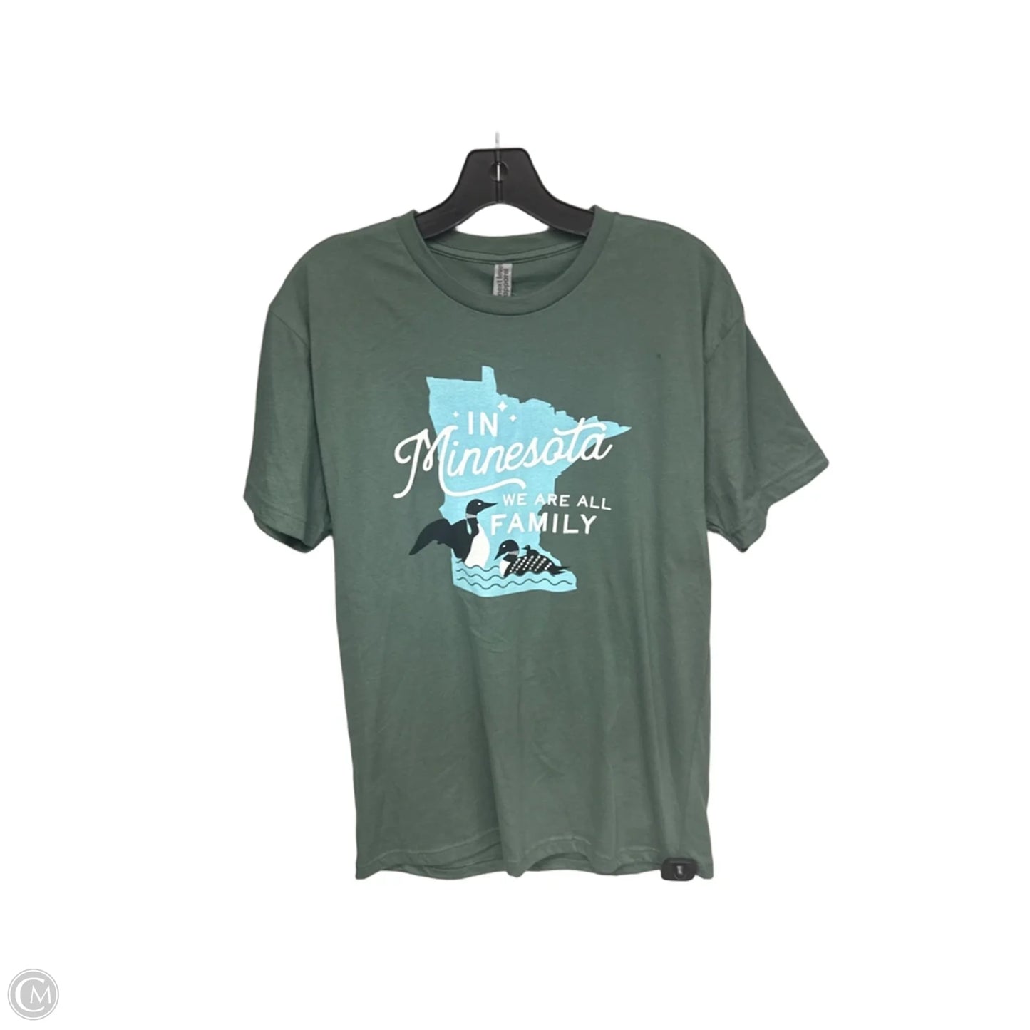 Top Short Sleeve By Next Level In Green, Size: M