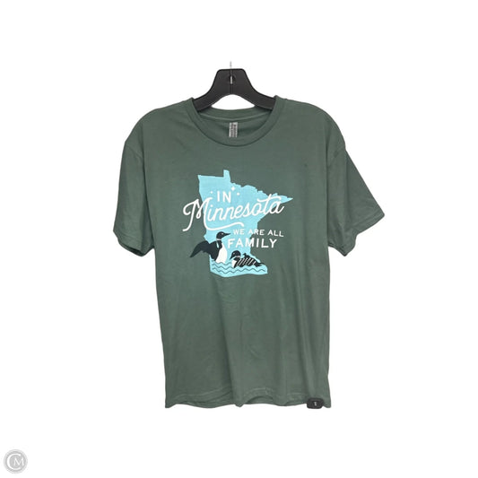 Top Short Sleeve By Next Level In Green, Size: M