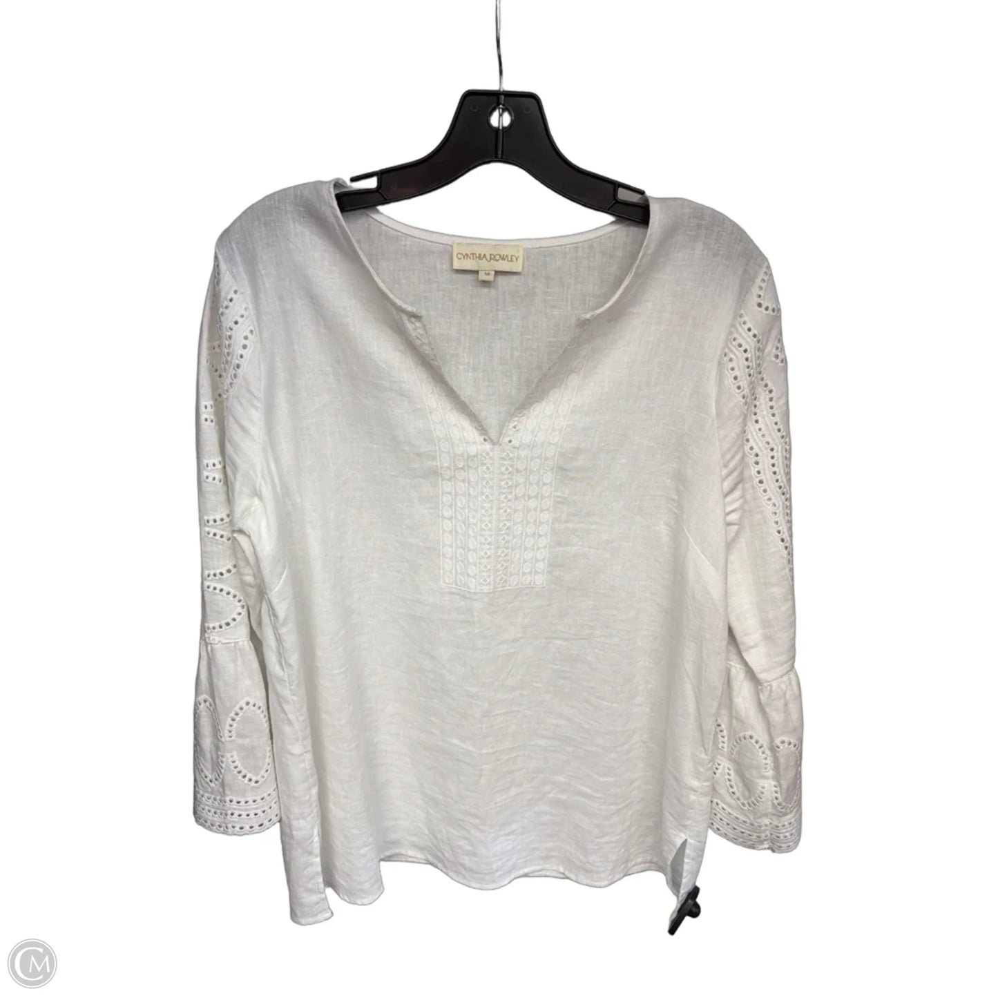 Top Long Sleeve By Cynthia Rowley In White, Size: M