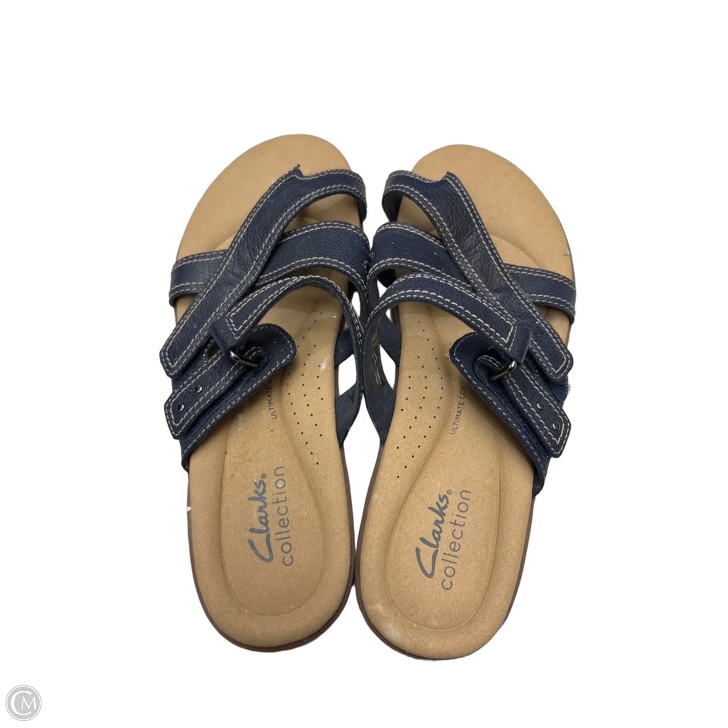 Sandals Flats By Clarks In Blue, Size: 8