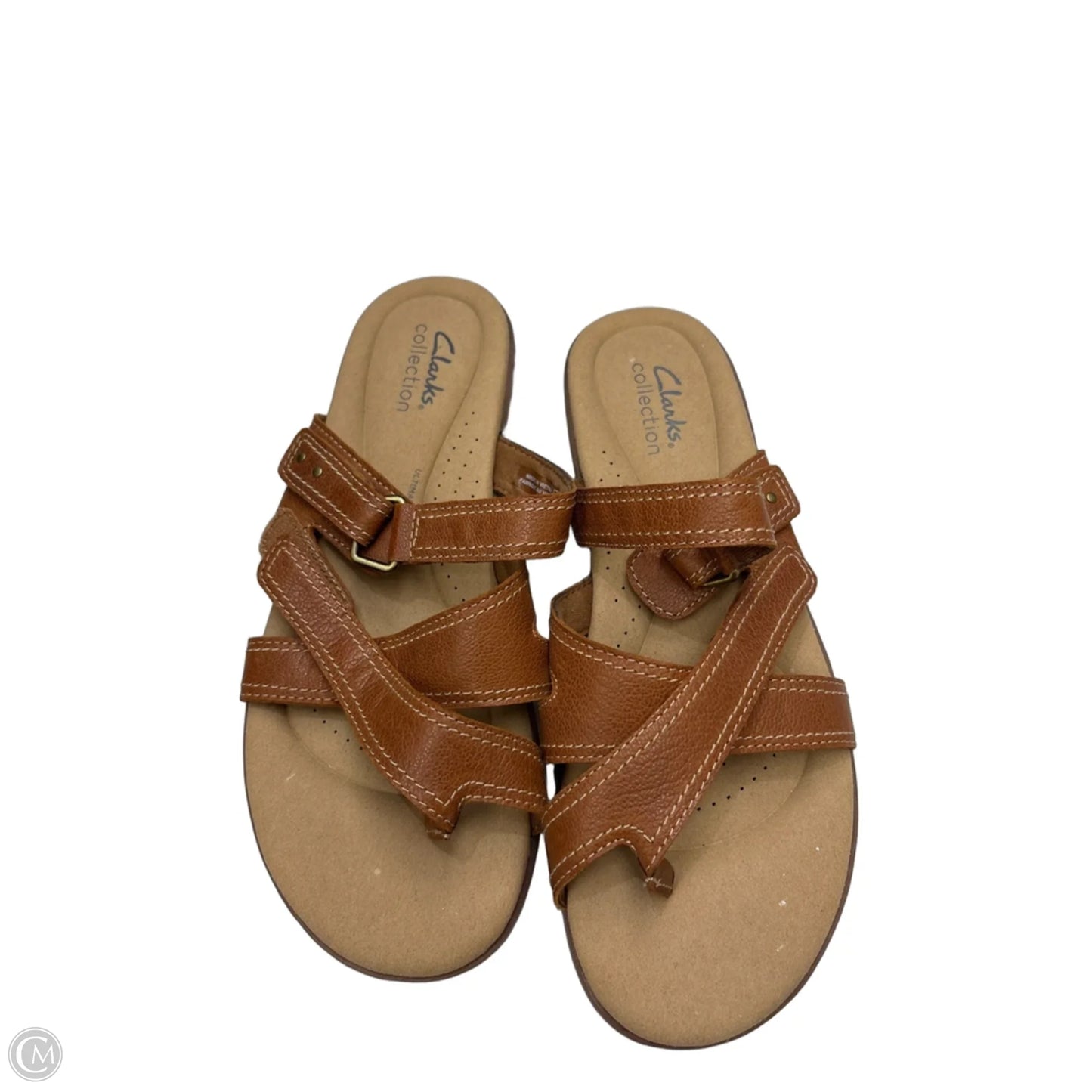 Sandals Flats By Clarks In Brown, Size: 8