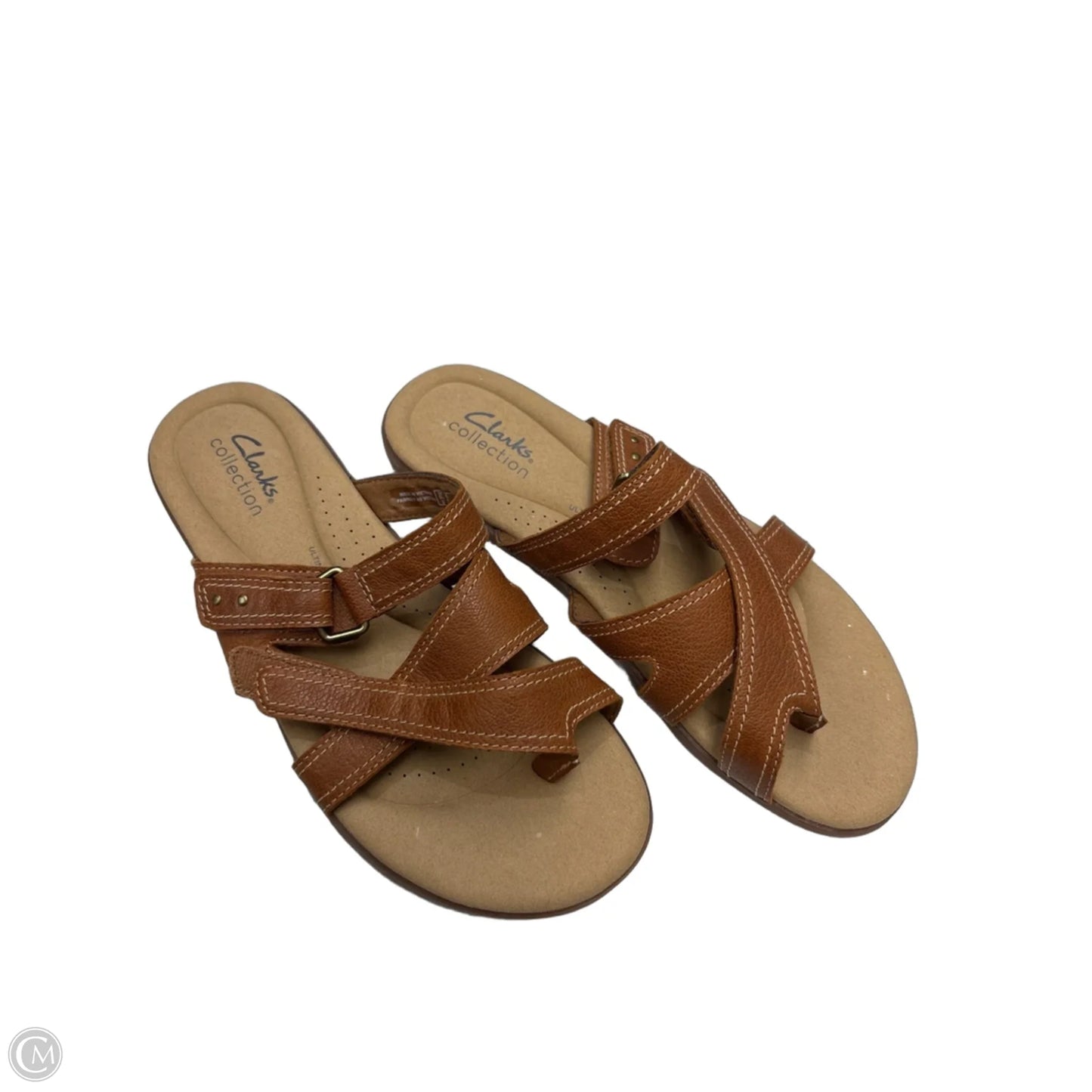 Sandals Flats By Clarks In Brown, Size: 8