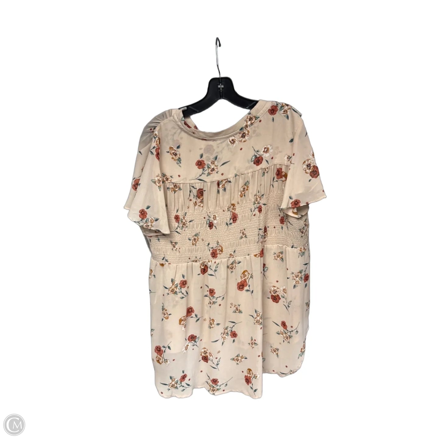 Top Short Sleeve By Knox Rose In Pink, Size: L