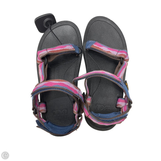 Sandals Flats By Teva In Pink & Purple, Size: 5