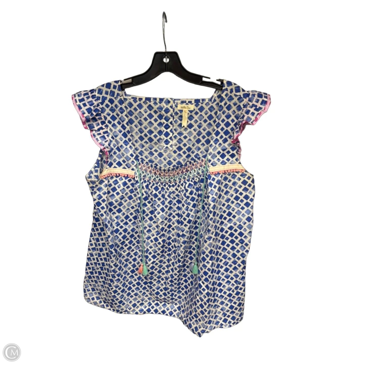 Top Sleeveless By Matilda Jane In Blue & Pink, Size: Xl