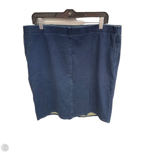 Skirt Maxi By Pure Jill In Blue Denim, Size: L