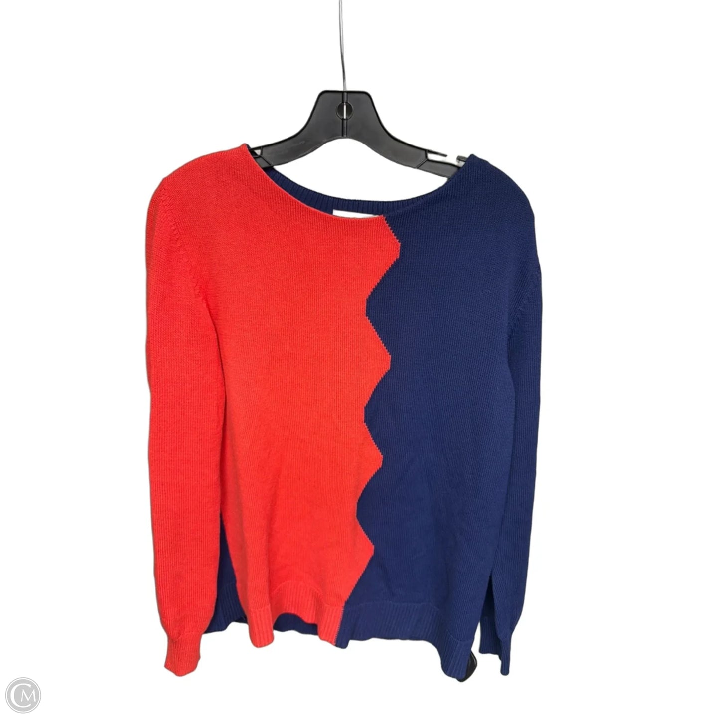 Sweater Designer By Tory Burch In Blue & Red, Size: M