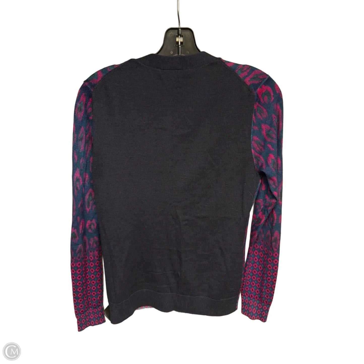 Cardigan Designer By Tory Burch In Blue & Purple, Size: M