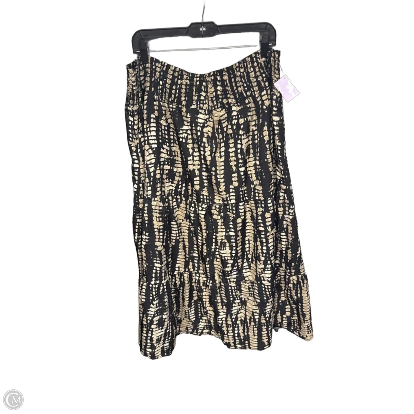Skirt Maxi By Bloomchic In Black & Tan, Size: 28