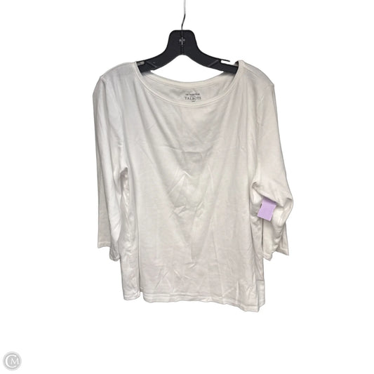 Top Short Sleeve By Talbots In White, Size: 2x