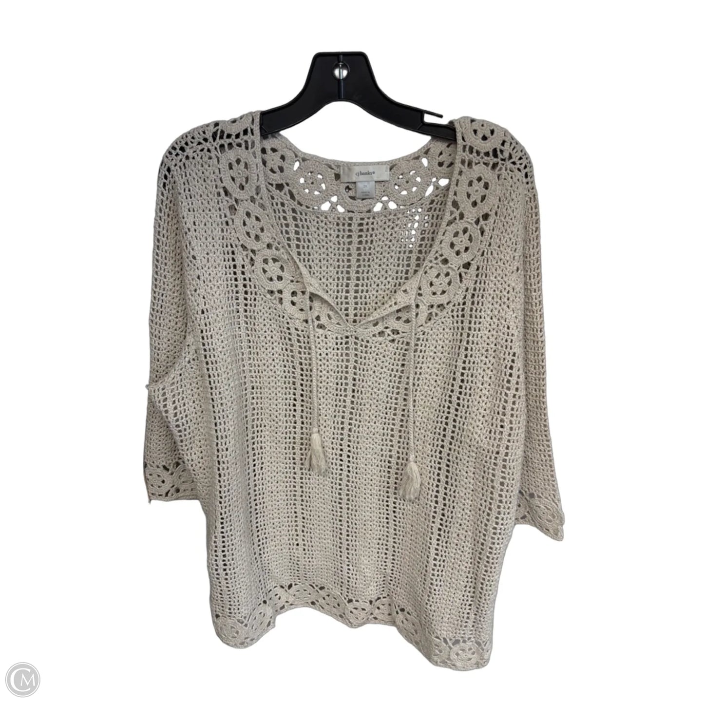 Sweater By Cj Banks In White, Size: 2x