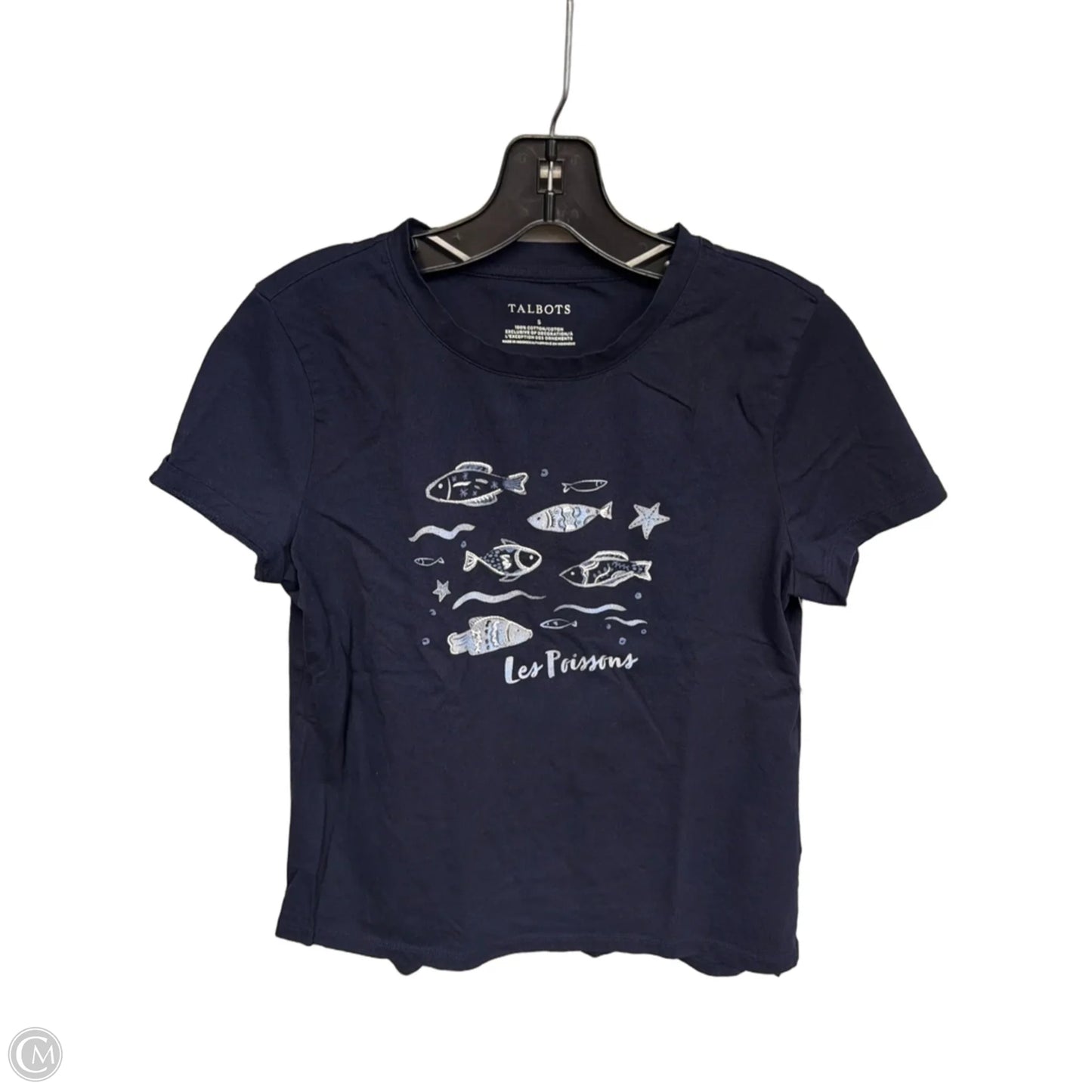 Top Short Sleeve By Talbots In Blue, Size: S