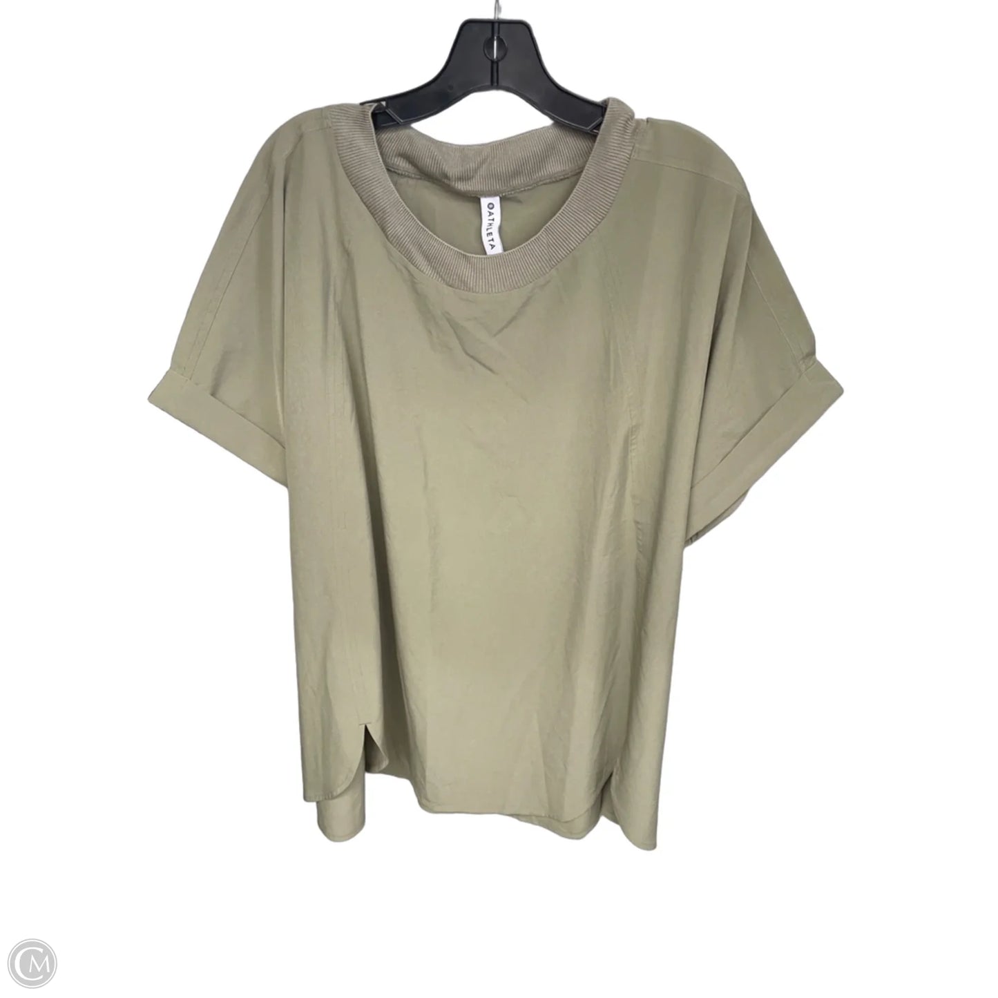 Top Short Sleeve By Athleta In Green, Size: 3X