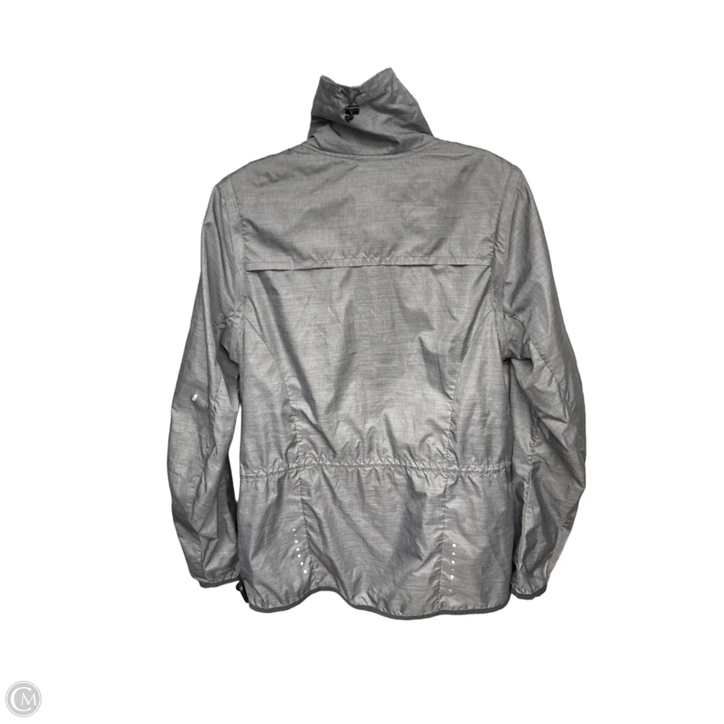 Athletic Jacket By Nike Apparel In Grey, Size: L