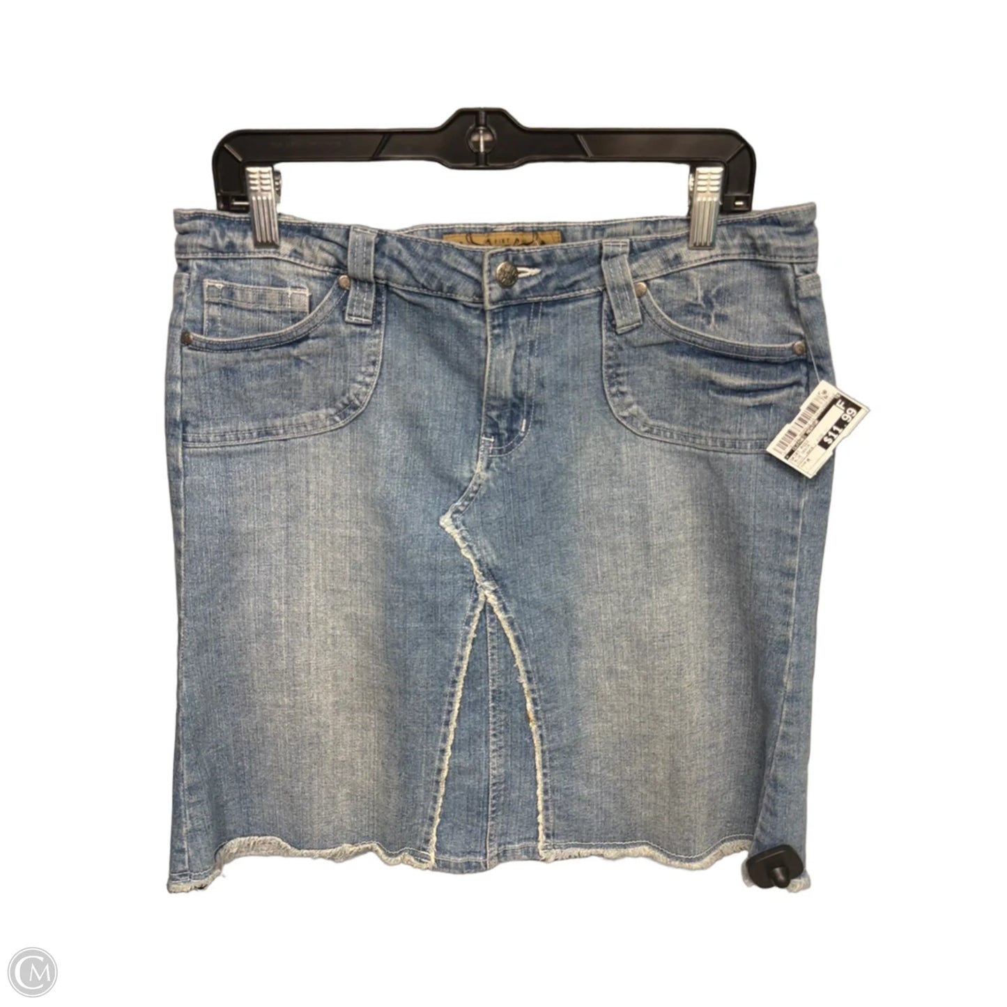 Skirt Midi By Clothes Mentor In Blue Denim, Size: M