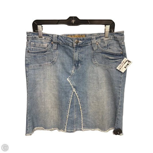 Skirt Midi By Clothes Mentor In Blue Denim, Size: M