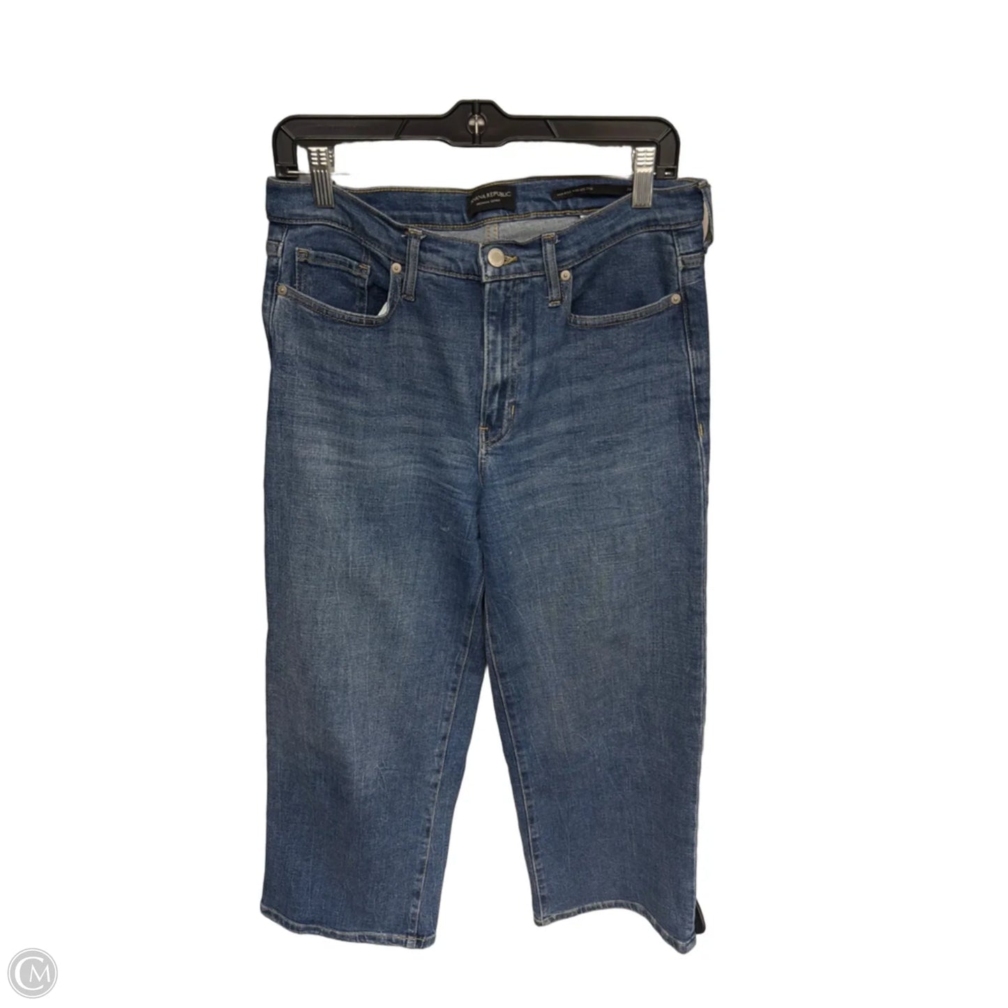 Jeans Straight By Banana Republic In Blue Denim, Size: 8