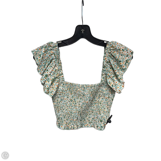 Top Short Sleeve By Lulus In Green & Orange, Size: S