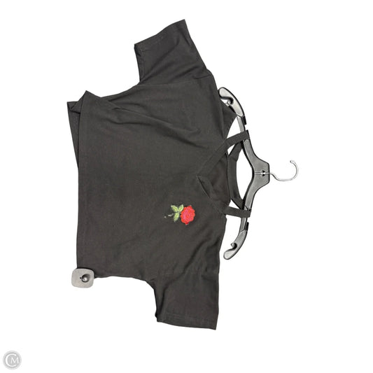Top Short Sleeve By Shein In Black & Red, Size: S