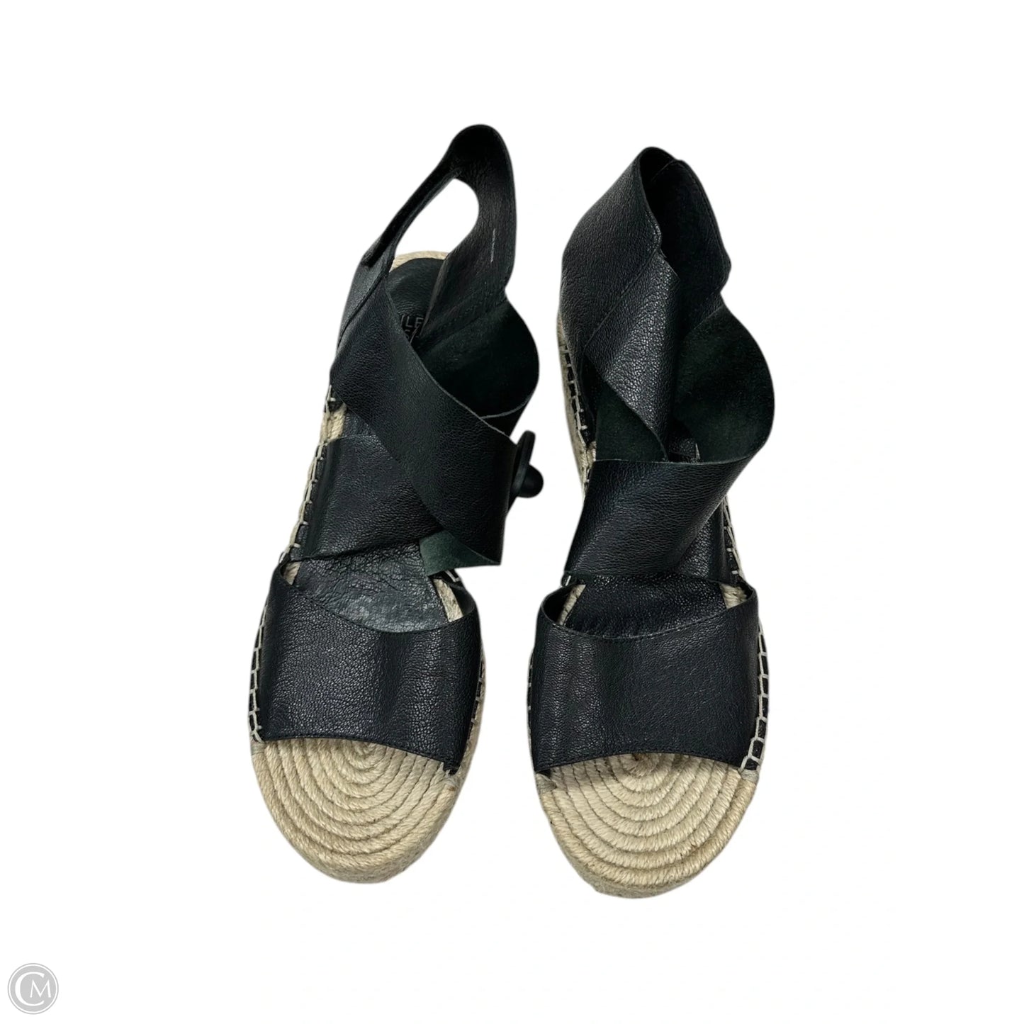 Sandals Heels Wedge By Eileen Fisher In Black, Size: 9