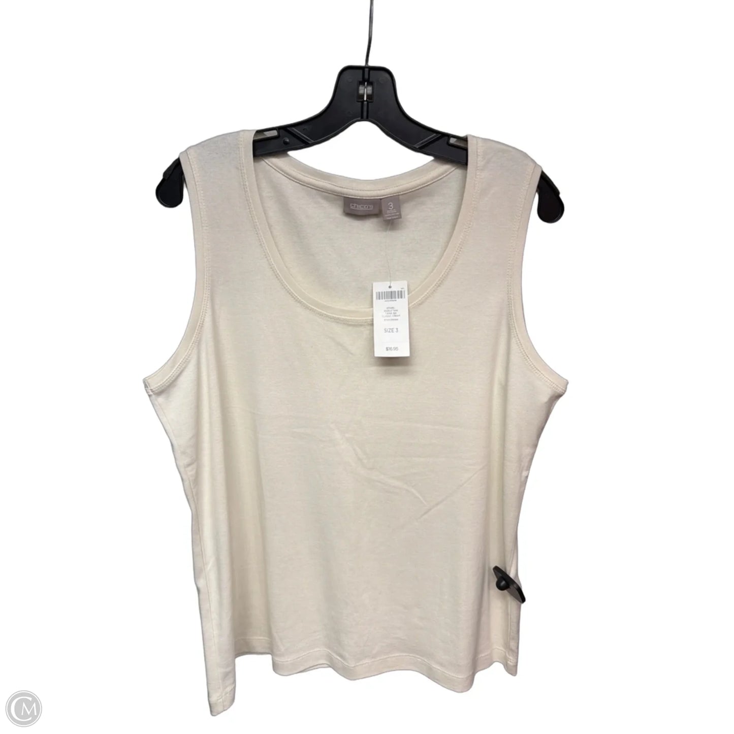 Top Sleeveless Basic By Chicos In Cream, Size: Xl