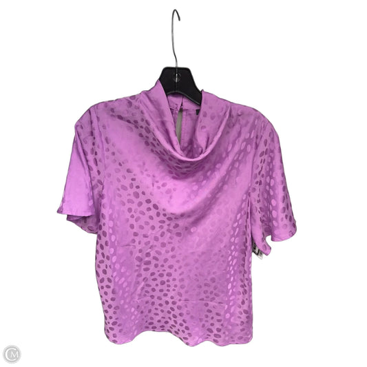 Top Short Sleeve By Ann Taylor In Purple, Size: M