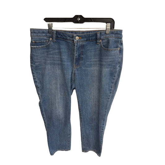 Jeans Cropped By Talbots In Blue Denim, Size: 14p