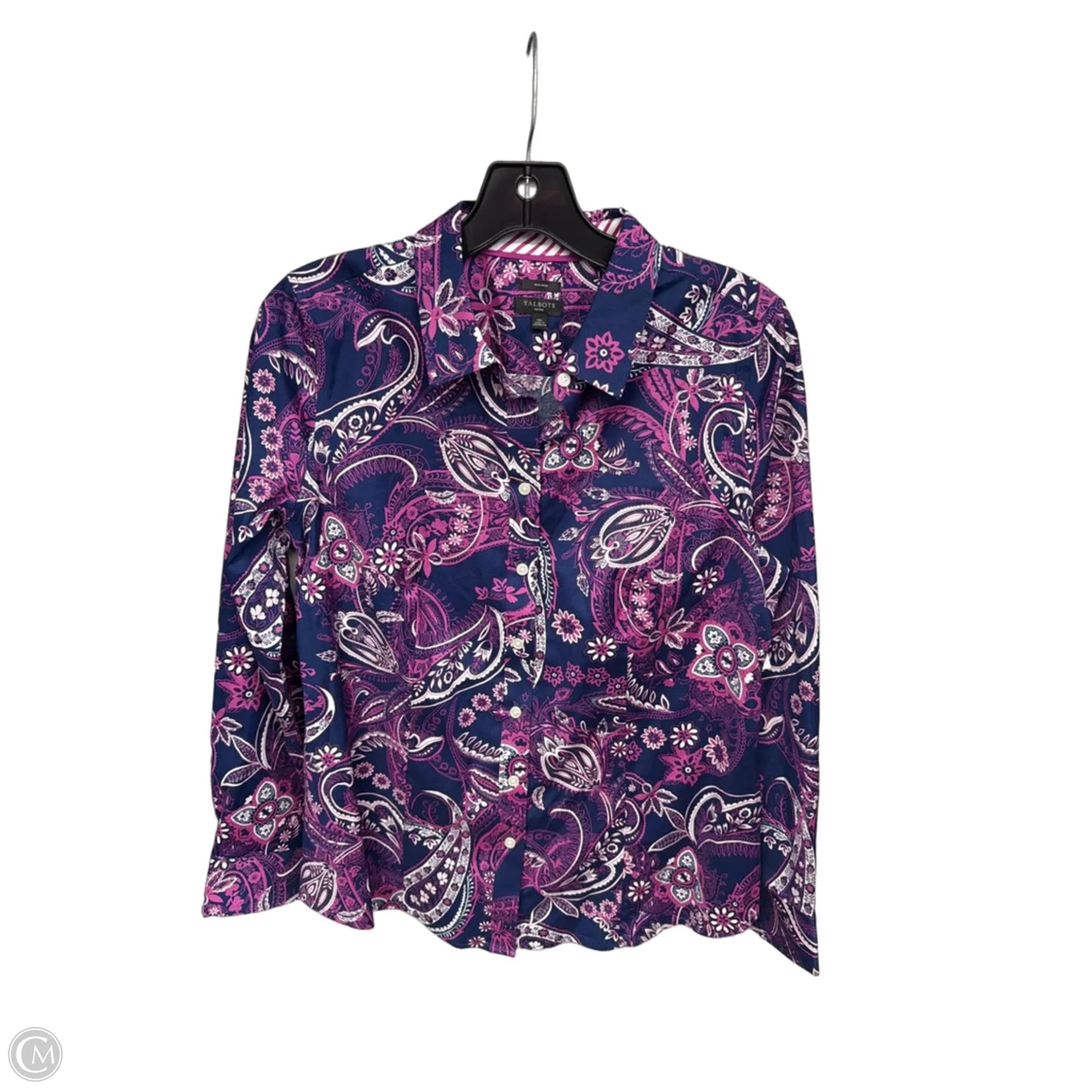 Top Long Sleeve By Talbots In Blue & Purple, Size: 10p