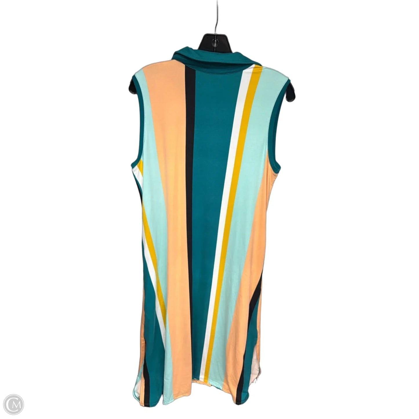 Dress Casual Maxi By Cuddl Duds In Green & Orange, Size: L