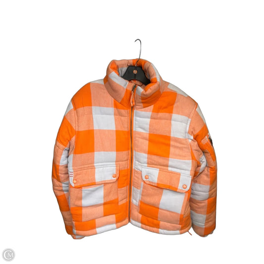 Coat Puffer & Quilted By Bdg In Grey & Orange, Size: L