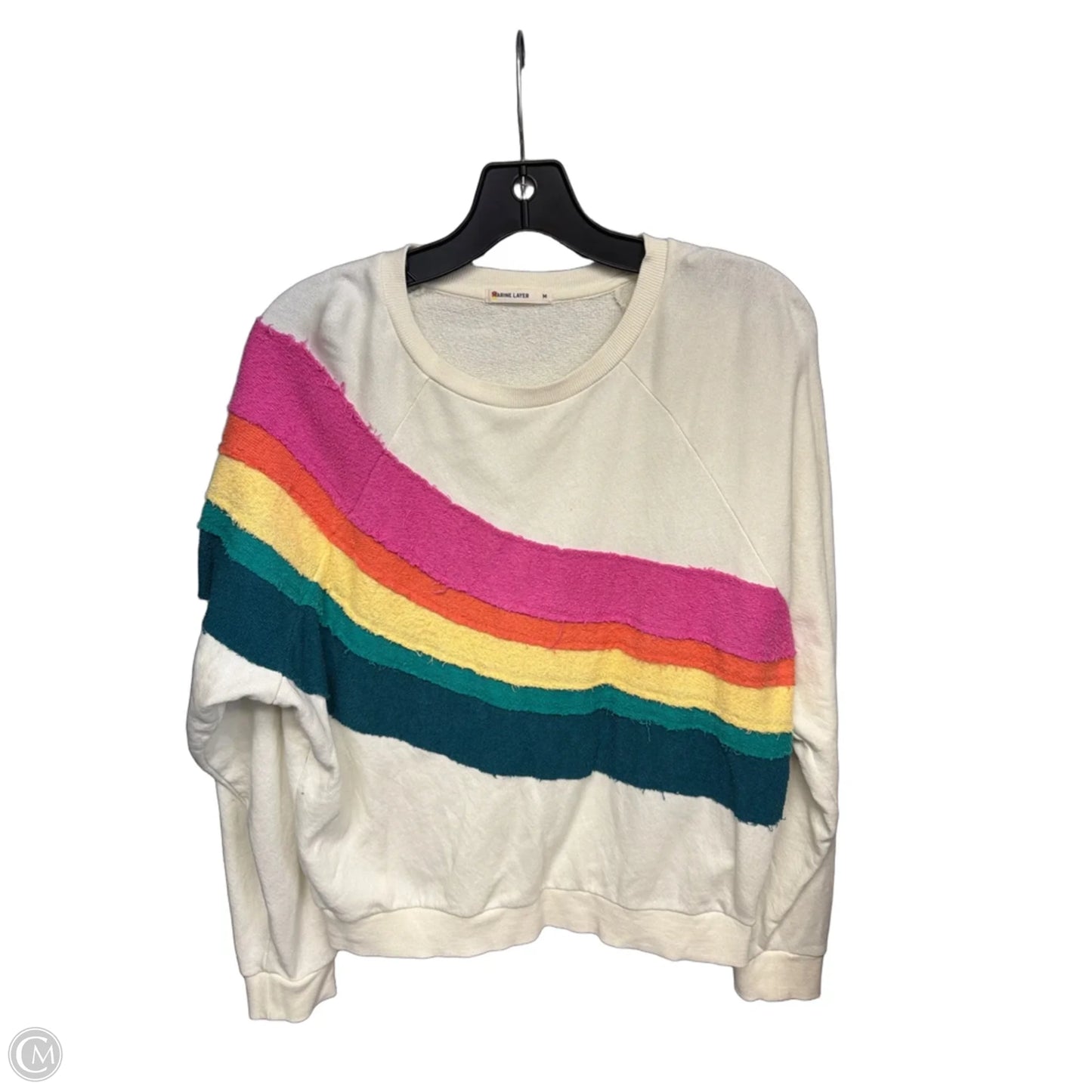 Sweatshirt Crewneck By Marine Layer In Rainbow Print, Size: M