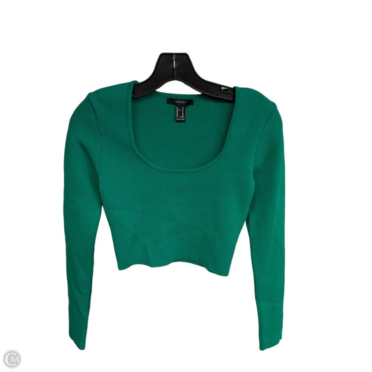 Top Long Sleeve By Forever 21 In Green, Size: Xs