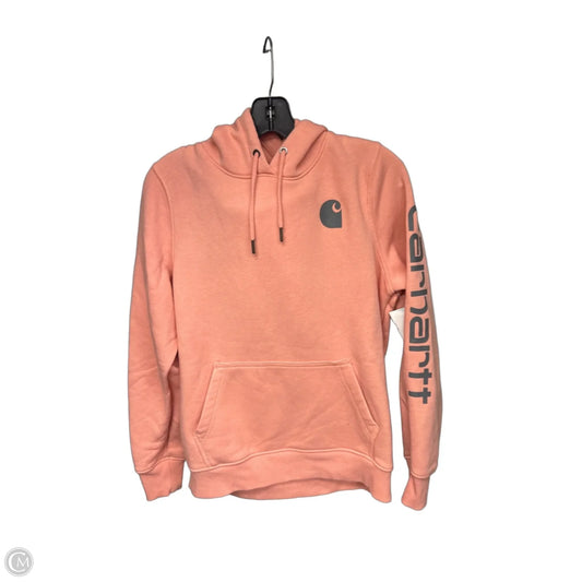 Sweatshirt Hoodie By Carhartt In Peach, Size: M