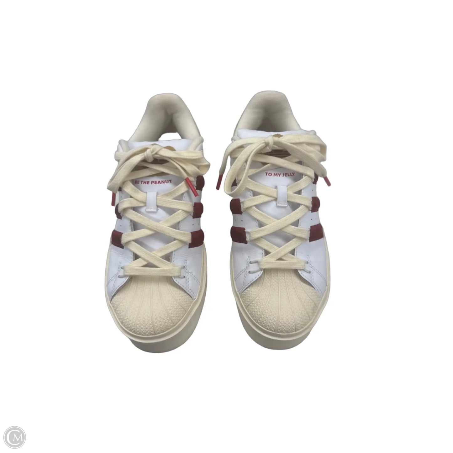 Shoes Sneakers By Adidas In Cream & Red, Size: 8.5