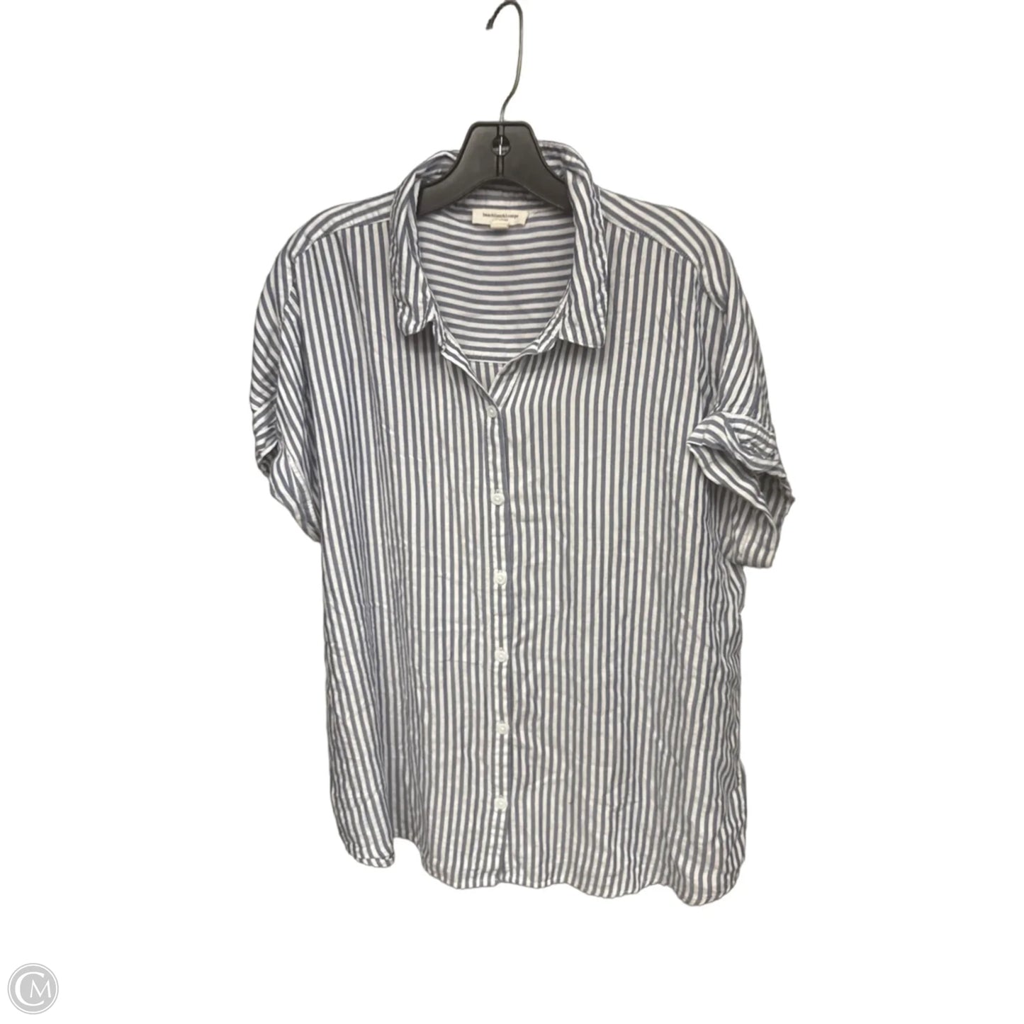Top Short Sleeve By Beachlunchlounge In Striped Pattern, Size: Xl