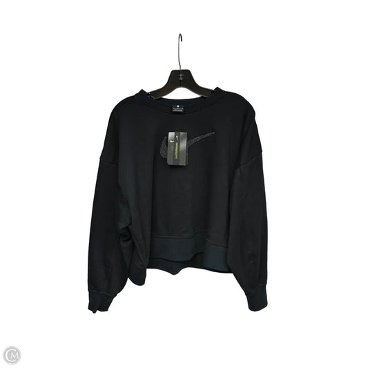 Athletic Sweatshirt Crewneck By Nike Apparel In Black, Size: L
