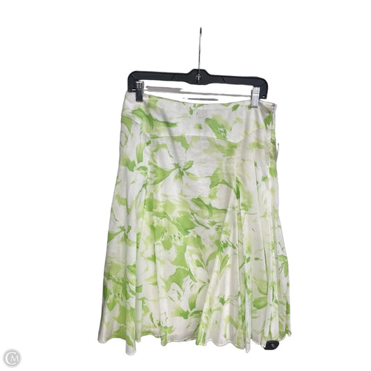 Skirt Maxi By Jones New York In Green & White, Size: 8