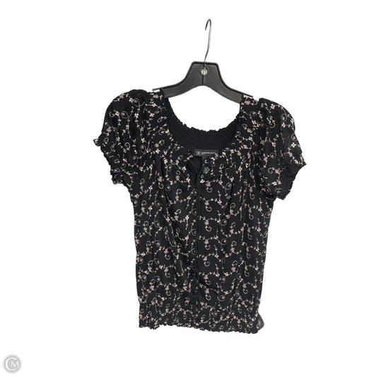 Top Short Sleeve By Inc In Black & Pink, Size: S