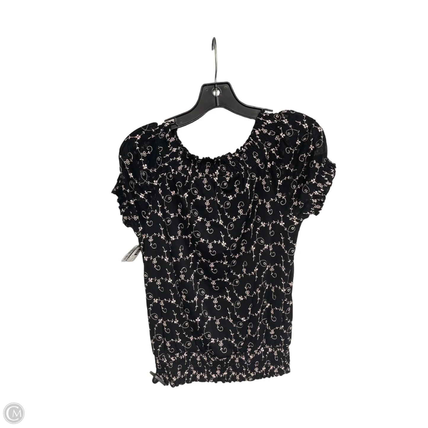 Top Short Sleeve By Inc In Black & Pink, Size: S