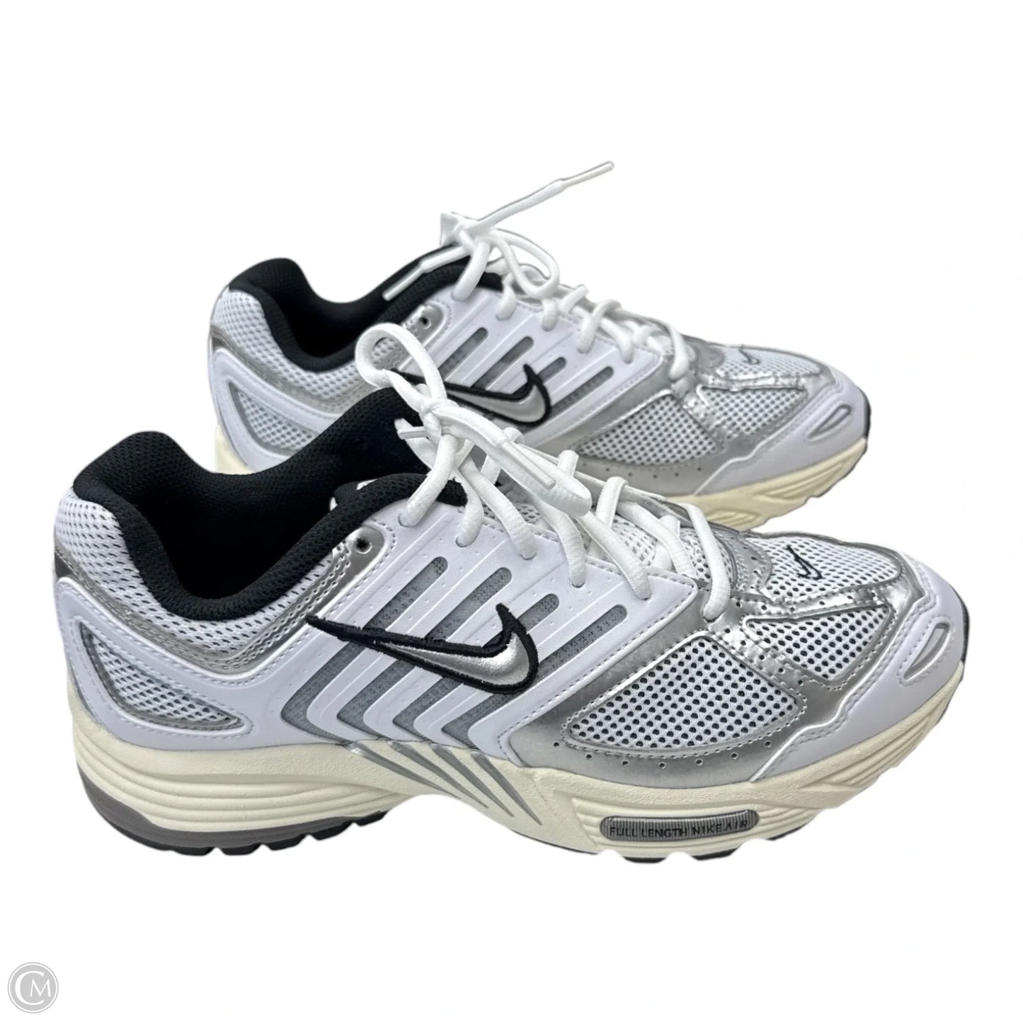 Shoes Athletic By Nike In Silver & White, Size: 9
