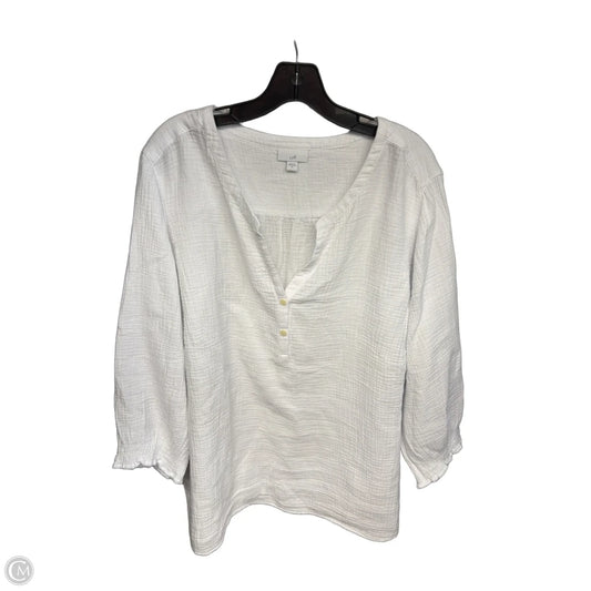 Top Long Sleeve By J. Jill In White, Size: 2x