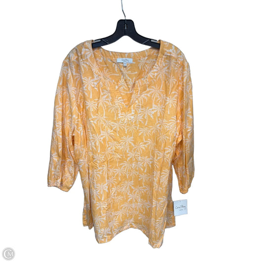 Top 3/4 Sleeve By Coral Bay In Orange, Size: 3x