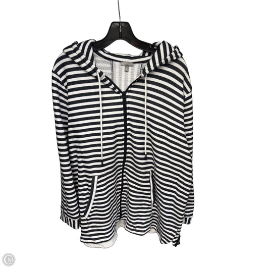 Sweatshirt Hoodie By Talbots In Striped Pattern, Size: 3x