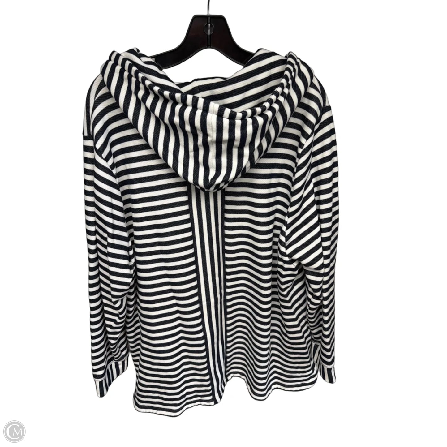 Sweatshirt Hoodie By Talbots In Striped Pattern, Size: 3x