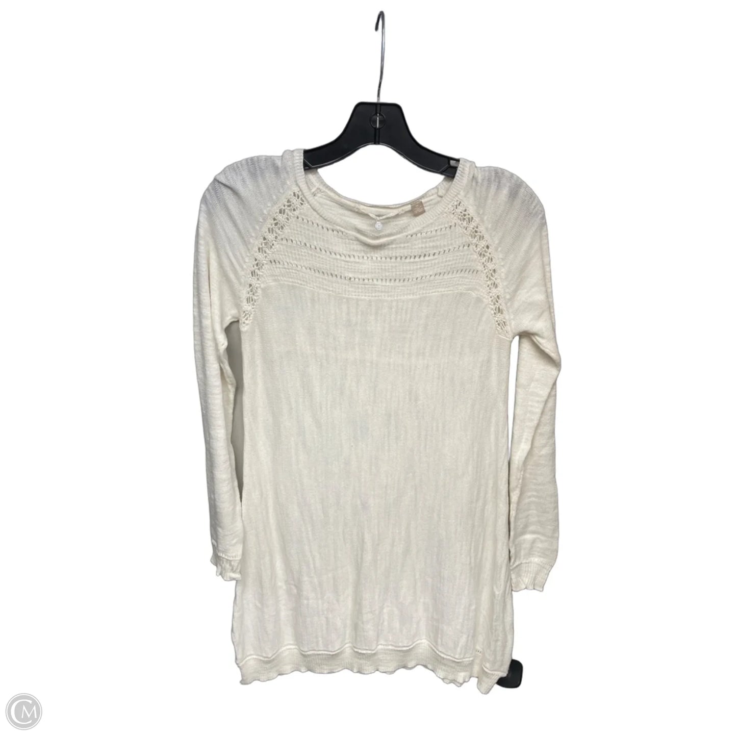Top Long Sleeve By Knitted And Knotted In Cream, Size: Xs