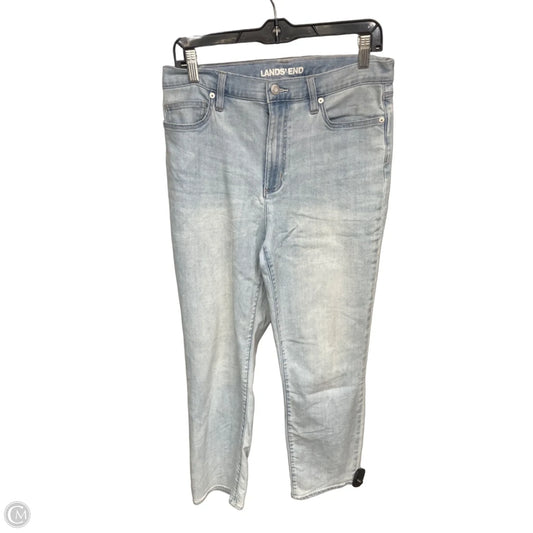 Jeans Straight By Lands End In Blue Denim, Size: 10