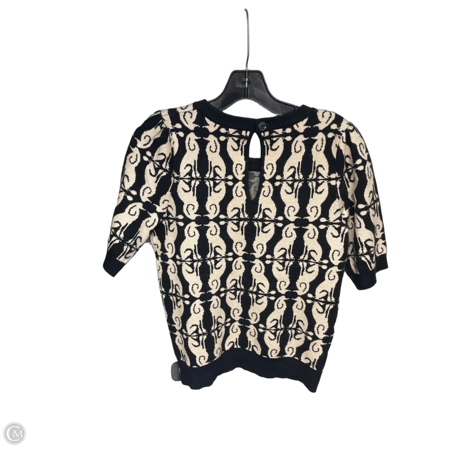 Sweater By Maeve In Black & Tan, Size: S
