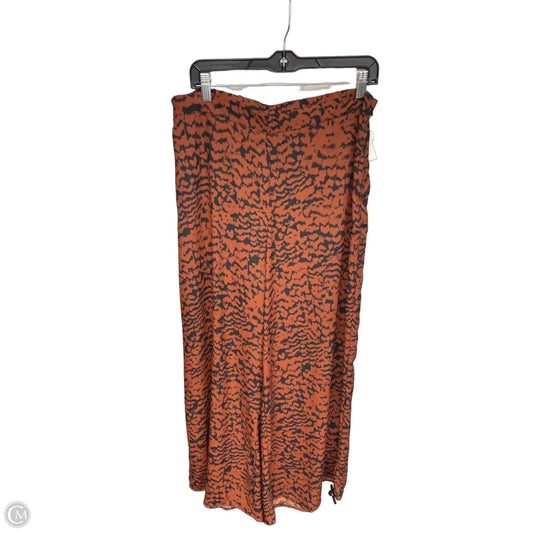 Pants Wide Leg By Halogen In Black & Brown, Size: L