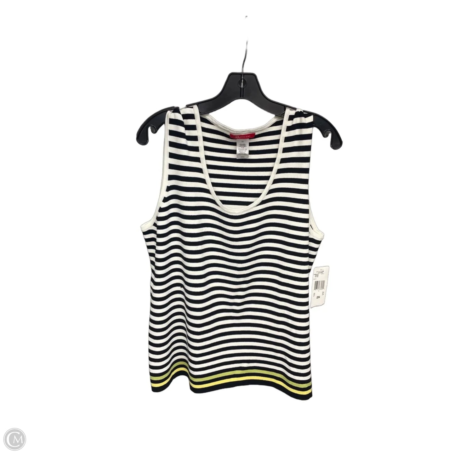 Top Sleeveless By Anne Klein In Striped Pattern, Size: 2x