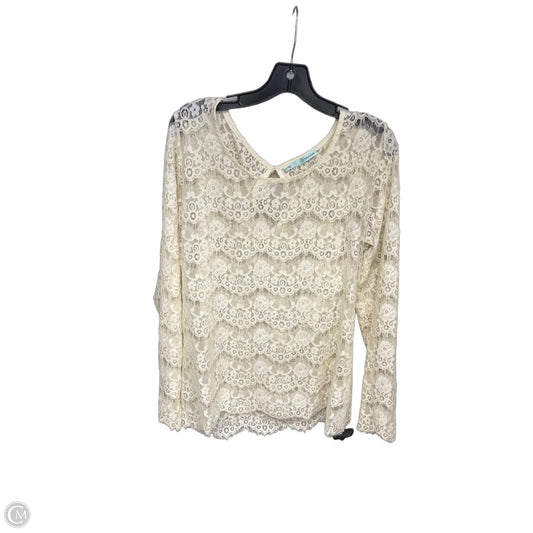 Top Long Sleeve By Maurices In Cream, Size: Xl